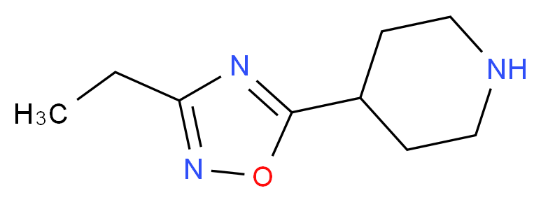4-(3-ethyl-1,2,4-oxadiazol-5-yl)piperidine_分子结构_CAS_912761-48-9