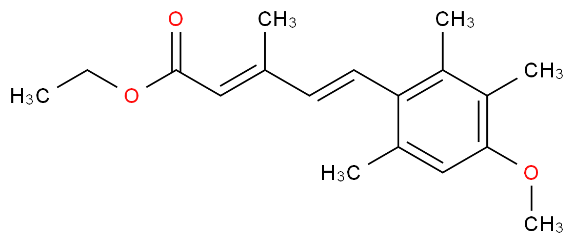 ethyl (2E,4E)-5-(4-methoxy-2,3,6-trimethylphenyl)-3-methylpenta-2,4-dienoate_分子结构_CAS_167637-41-4