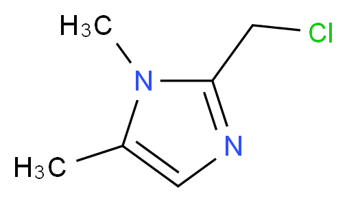 2-(chloromethyl)-1,5-dimethyl-1H-imidazole_分子结构_CAS_1196147-13-3