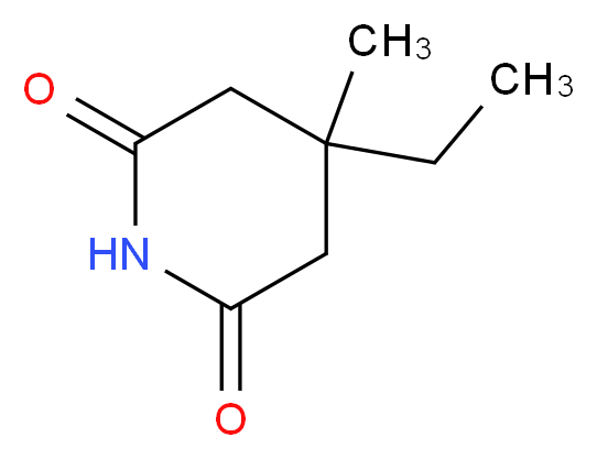 4-ethyl-4-methylpiperidine-2,6-dione_分子结构_CAS_64-65-3