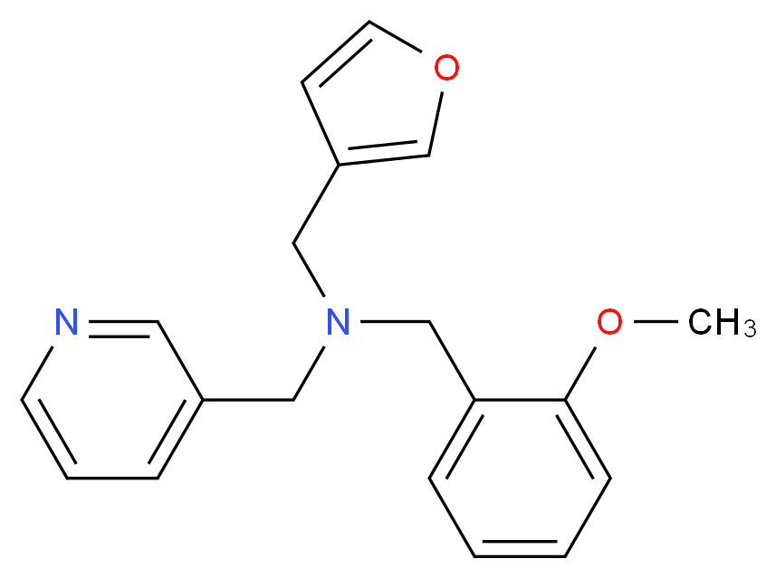 (3-furylmethyl)(2-methoxybenzyl)(pyridin-3-ylmethyl)amine_分子结构_CAS_)