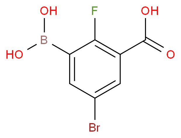 5-Bromo-3-carboxy-2-fluorobenzeneboronic acid_分子结构_CAS_957120-63-7)