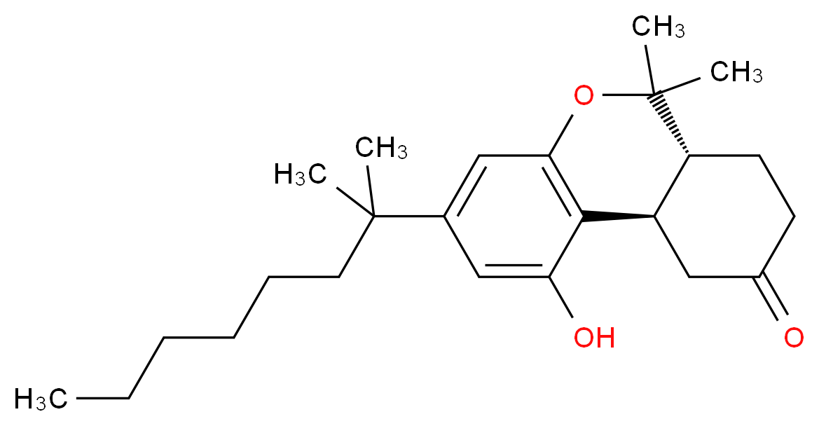 (6aR,10aR)-1-hydroxy-6,6-dimethyl-3-(2-methyloctan-2-yl)-6H,6aH,7H,8H,9H,10H,10aH-benzo[c]isochromen-9-one_分子结构_CAS_51022-71-0