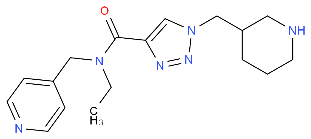 N-ethyl-1-(piperidin-3-ylmethyl)-N-(pyridin-4-ylmethyl)-1H-1,2,3-triazole-4-carboxamide_分子结构_CAS_)