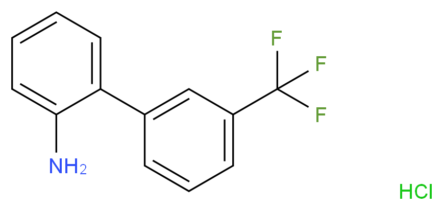 2-[3-(trifluoromethyl)phenyl]aniline hydrochloride_分子结构_CAS_365-06-0