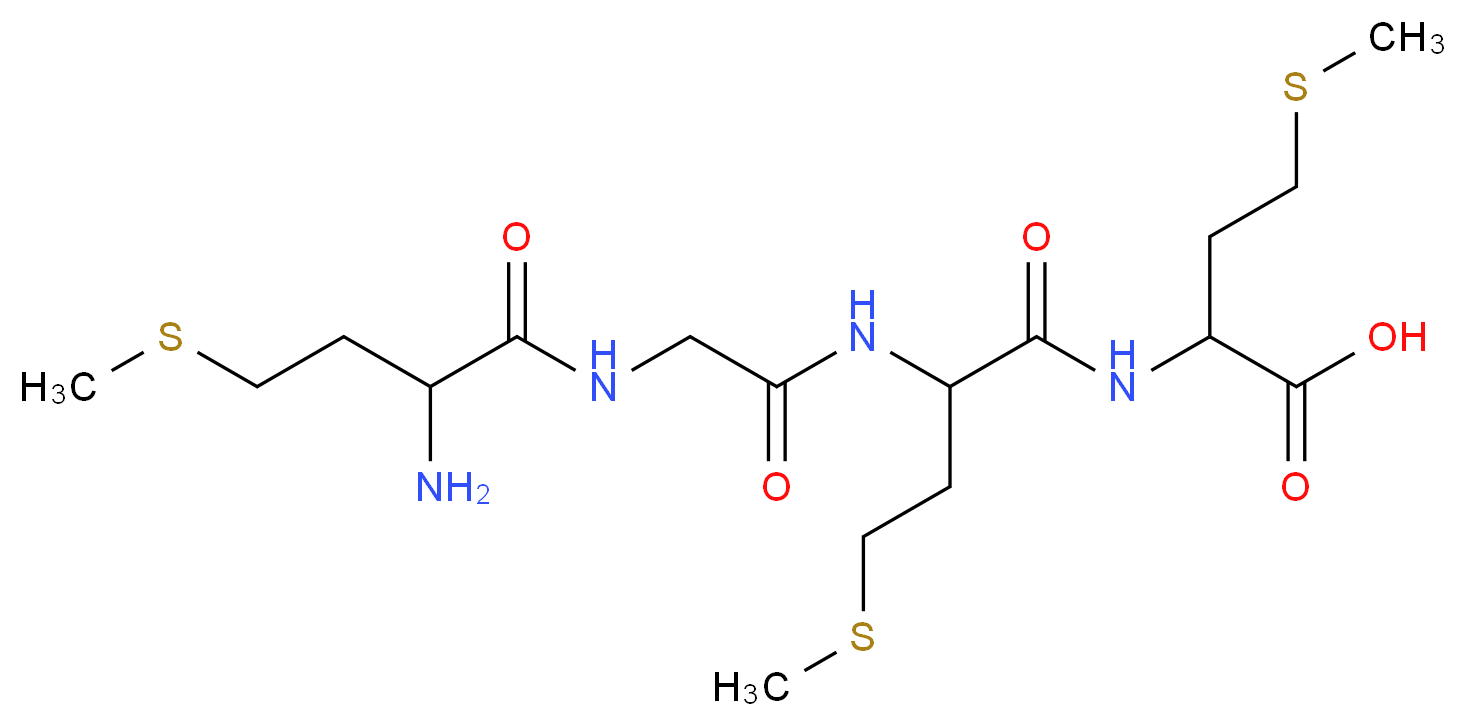 2-(2-{2-[2-amino-4-(methylsulfanyl)butanamido]acetamido}-4-(methylsulfanyl)butanamido)-4-(methylsulfanyl)butanoic acid_分子结构_CAS_14517-45-4