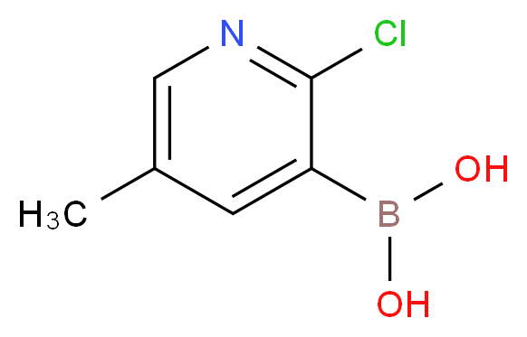 2-Chloro-5-methylpyridine-3-boronic acid_分子结构_CAS_913835-86-6)