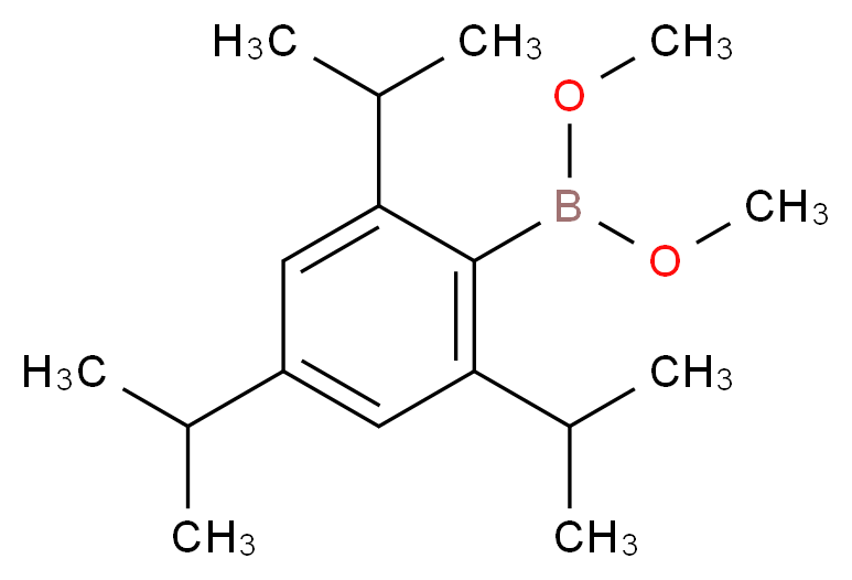 Dimethyl (2,4,6-triisopropylphenyl)boronate_分子结构_CAS_145434-22-6)