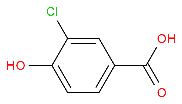 3-chloro-4-hydroxybenzoic acid_分子结构_CAS_3964-58-7