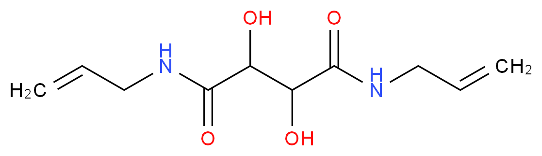 2,3-dihydroxy-N,N'-bis(prop-2-en-1-yl)butanediamide_分子结构_CAS_58477-85-3
