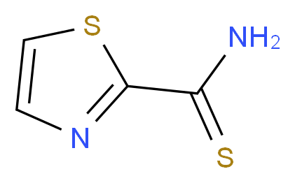 THIAZOLE-2-CARBOTHIOIC ACID AMIDE_分子结构_CAS_60758-41-0)