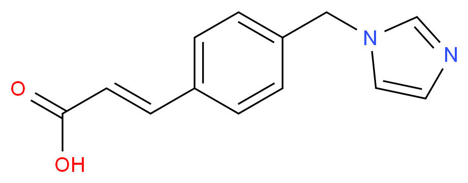 (2E)-3-[4-(1H-imidazol-1-ylmethyl)phenyl]prop-2-enoic acid_分子结构_CAS_82571-53-7