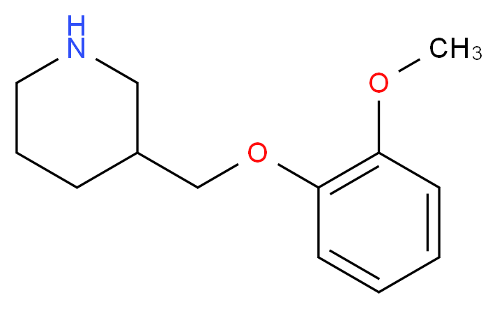 3-(2-Methoxy-phenoxymethyl)-piperidine_分子结构_CAS_)