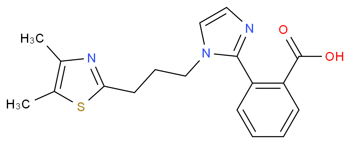 2-{1-[3-(4,5-dimethyl-1,3-thiazol-2-yl)propyl]-1H-imidazol-2-yl}benzoic acid_分子结构_CAS_)