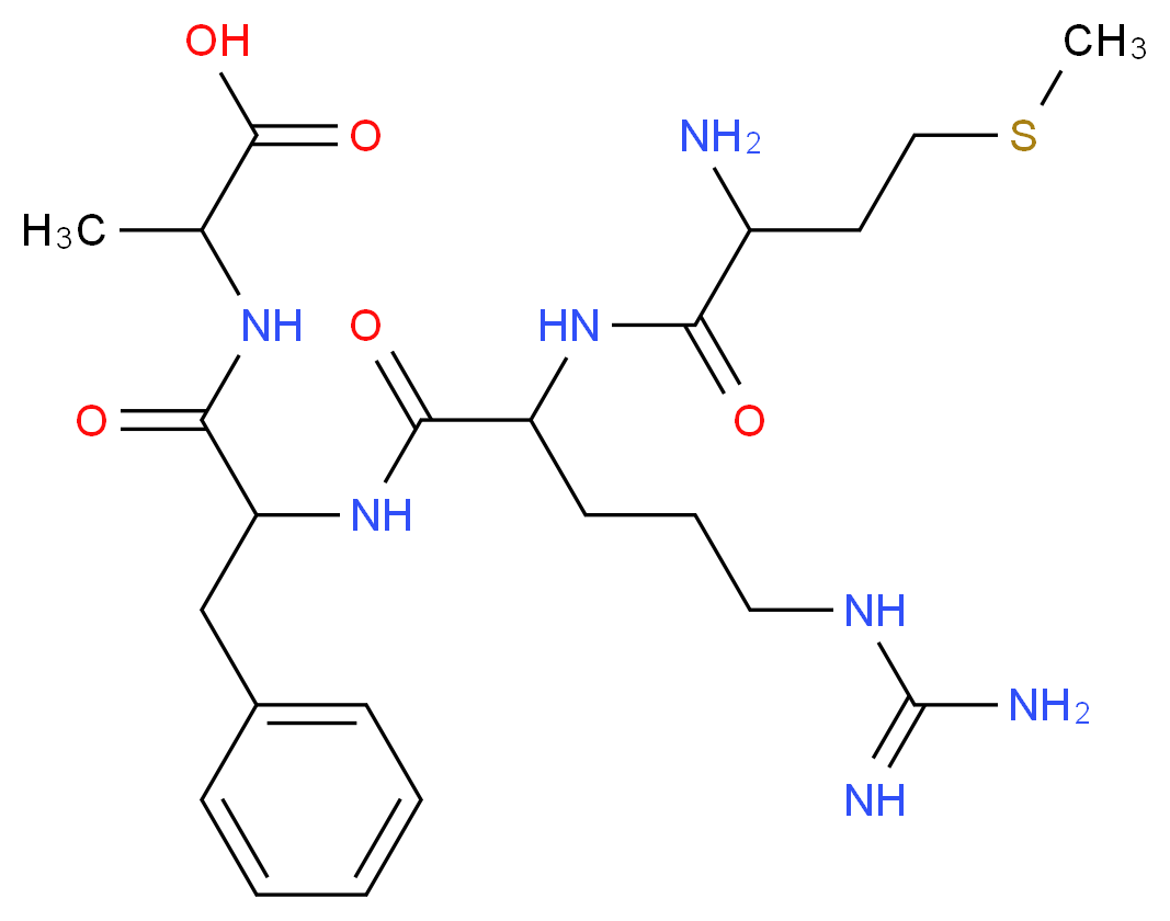 2-(2-{2-[2-amino-4-(methylsulfanyl)butanamido]-5-carbamimidamidopentanamido}-3-phenylpropanamido)propanoic acid_分子结构_CAS_67368-29-0