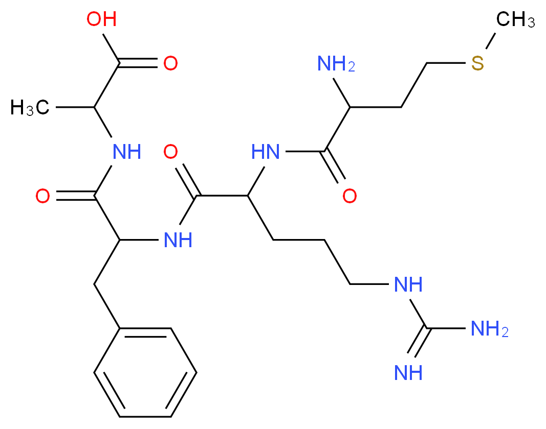 Met-Arg-Phe-Ala 乙酸盐_分子结构_CAS_67368-29-0)