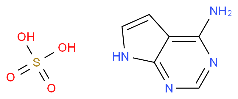 7H-pyrrolo[2,3-d]pyrimidin-4-amine; sulfuric acid_分子结构_CAS_769951-32-8