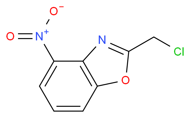 2-(chloromethyl)-4-nitro-1,3-benzoxazole_分子结构_CAS_143708-26-3