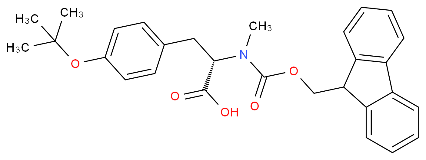 (2S)-3-[4-(tert-butoxy)phenyl]-2-({[(9H-fluoren-9-yl)methoxy]carbonyl}(methyl)amino)propanoic acid_分子结构_CAS_133373-24-7