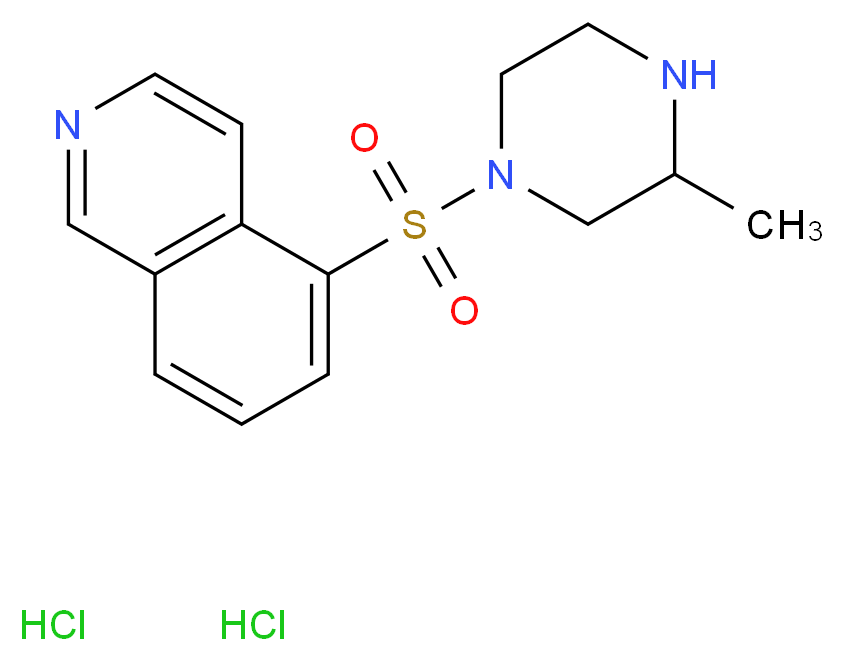 5-[(3-methylpiperazin-1-yl)sulfonyl]isoquinoline dihydrochloride_分子结构_CAS_140663-38-3