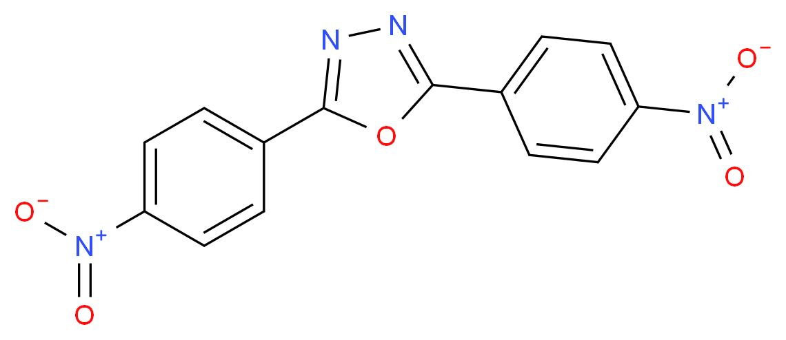 bis(4-nitrophenyl)-1,3,4-oxadiazole_分子结构_CAS_1044-49-1