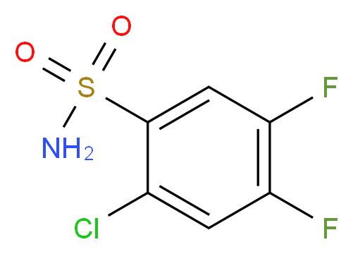 2-chloro-4,5-difluorobenzene-1-sulfonamide_分子结构_CAS_287172-64-9