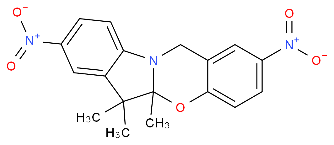 5a,6-二氢-5a,6,6-三甲基-2,8-二硝基-12H-吲哚[2,1-b][1,3]苯并恶嗪_分子结构_CAS_1023640-20-1)