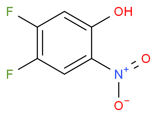 4,5-difluoro-2-nitrophenol_分子结构_CAS_55346-97-9