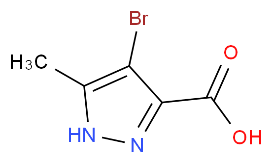 4-bromo-3-methyl-1H-pyrazole-5-carboxylic acid_分子结构_CAS_)