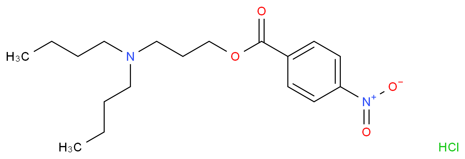 3-(dibutylamino)propyl 4-nitrobenzoate hydrochloride_分子结构_CAS_1246819-71-5