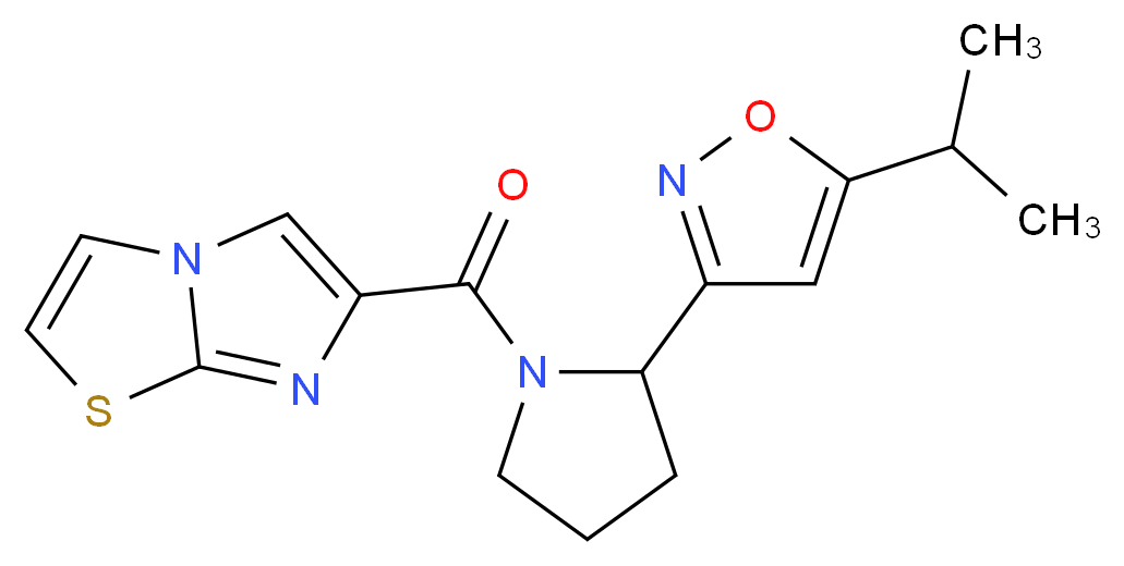 6-{[2-(5-isopropyl-3-isoxazolyl)-1-pyrrolidinyl]carbonyl}imidazo[2,1-b][1,3]thiazole_分子结构_CAS_)