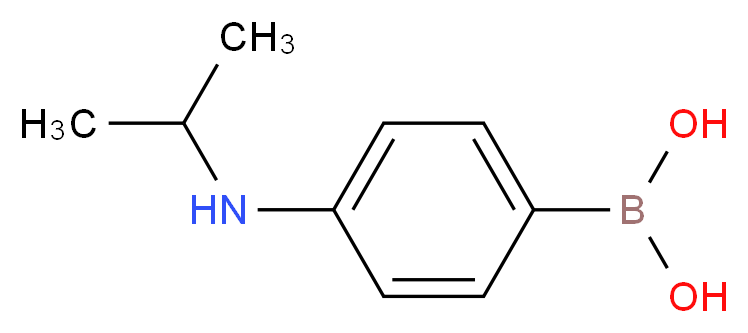 {4-[(propan-2-yl)amino]phenyl}boronic acid_分子结构_CAS_219945-56-9