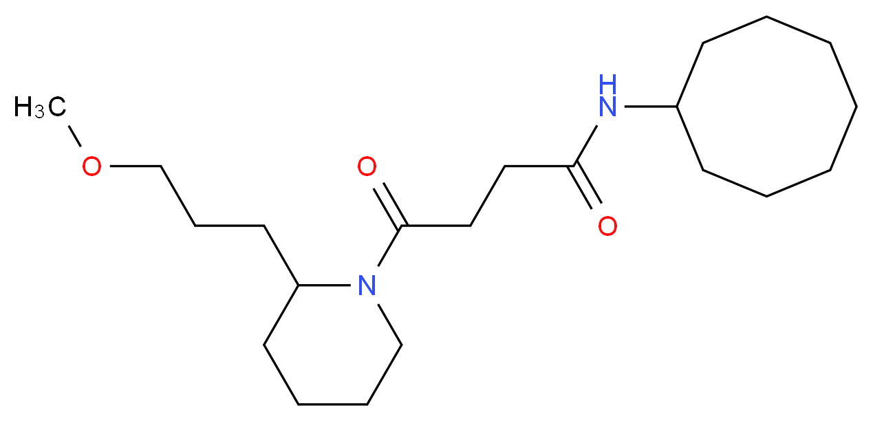N-cyclooctyl-4-[2-(3-methoxypropyl)piperidin-1-yl]-4-oxobutanamide_分子结构_CAS_)