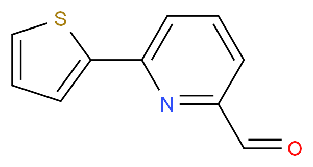 6-(thiophen-2-yl)pyridine-2-carbaldehyde_分子结构_CAS_208111-00-6