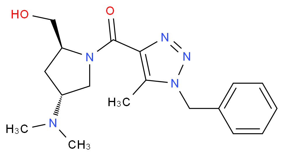 [(2S,4R)-1-[(1-benzyl-5-methyl-1H-1,2,3-triazol-4-yl)carbonyl]-4-(dimethylamino)pyrrolidin-2-yl]methanol_分子结构_CAS_)