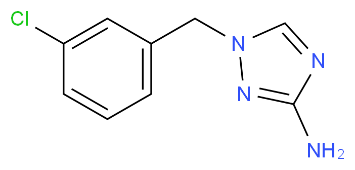 1-[(3-chlorophenyl)methyl]-1H-1,2,4-triazol-3-amine_分子结构_CAS_832739-72-7