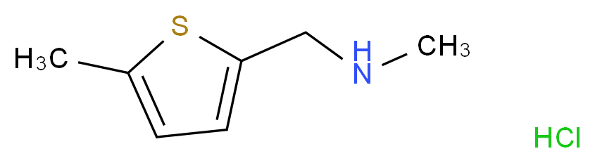 2-Methyl-5-[(methylamino)methyl]thiophene hydrochloride 97%_分子结构_CAS_912569-78-9)