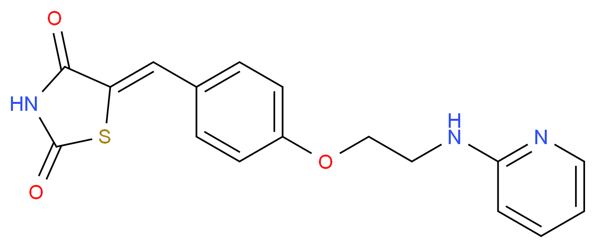 5-[4-[N-(2-Pyridylamino)ethoxy]benzylidene]thiazolidine-2,4-dione_分子结构_CAS_643764-88-9)