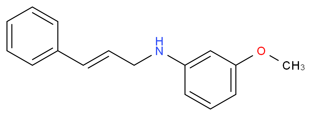 3-methoxy-N-[(2E)-3-phenylprop-2-en-1-yl]aniline_分子结构_CAS_1076199-32-0