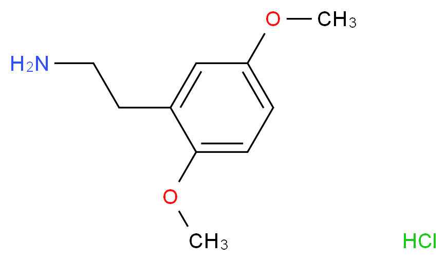 2-(2,5-dimethoxyphenyl)ethan-1-amine hydrochloride_分子结构_CAS_3166-74-3