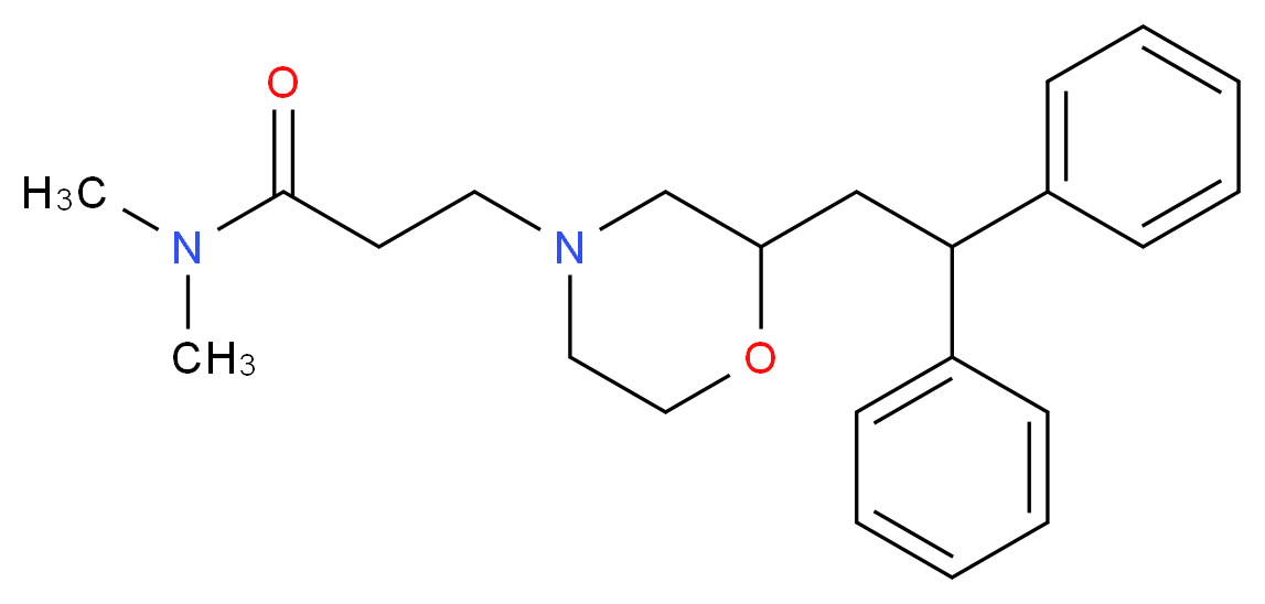 3-[2-(2,2-diphenylethyl)-4-morpholinyl]-N,N-dimethylpropanamide_分子结构_CAS_)