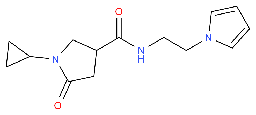 1-cyclopropyl-5-oxo-N-[2-(1H-pyrrol-1-yl)ethyl]-3-pyrrolidinecarboxamide_分子结构_CAS_)