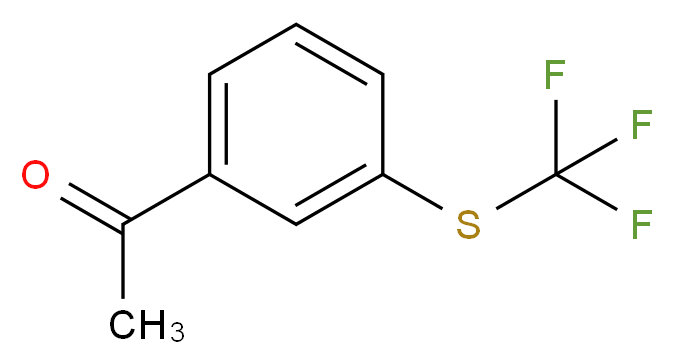 1-{3-[(trifluoromethyl)sulfanyl]phenyl}ethan-1-one_分子结构_CAS_56773-33-2