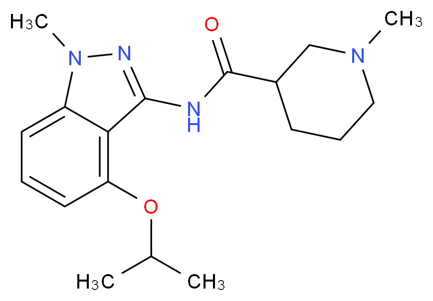 N-(4-isopropoxy-1-methyl-1H-indazol-3-yl)-1-methylpiperidine-3-carboxamide_分子结构_CAS_)