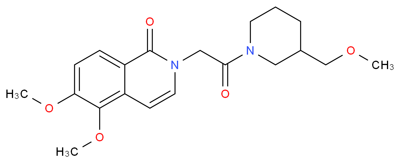 5,6-dimethoxy-2-{2-[3-(methoxymethyl)piperidin-1-yl]-2-oxoethyl}isoquinolin-1(2H)-one_分子结构_CAS_)