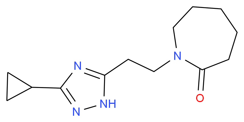1-[2-(3-cyclopropyl-1H-1,2,4-triazol-5-yl)ethyl]azepan-2-one_分子结构_CAS_)