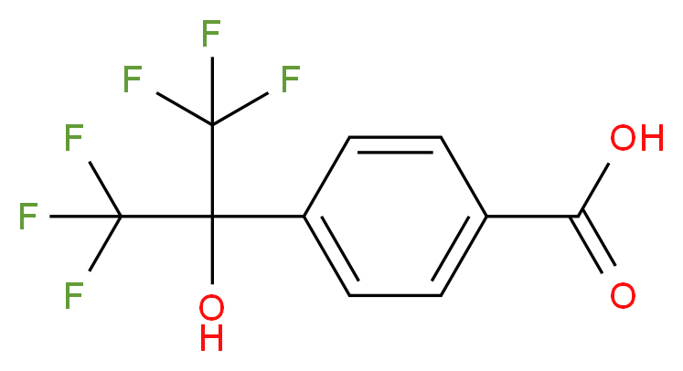 4-(1,1,1,3,3,3-hexafluoro-2-hydroxypropan-2-yl)benzoic acid_分子结构_CAS_16261-80-6