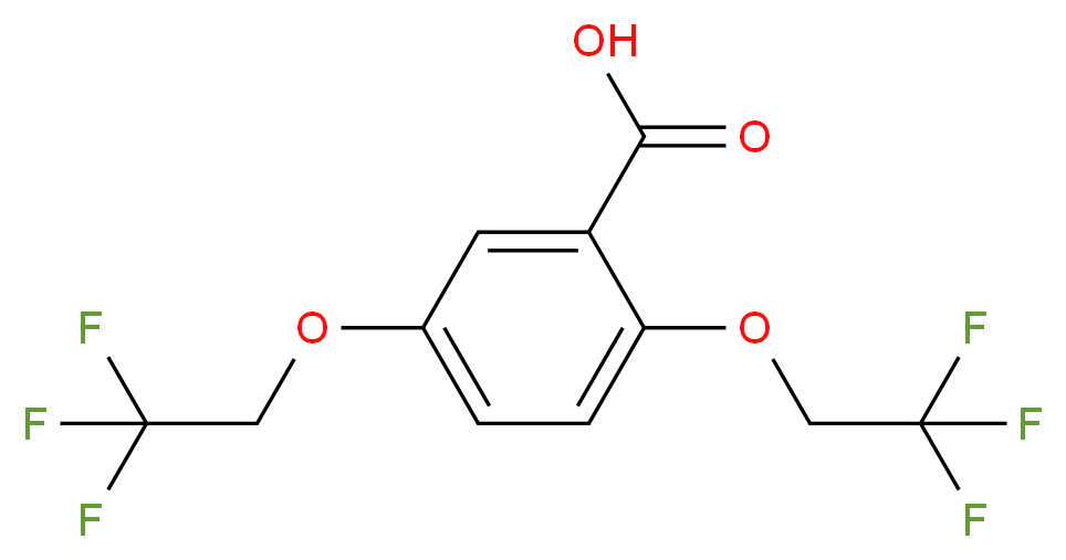 2,5-bis(2,2,2-trifluoroethoxy)benzoic acid_分子结构_CAS_35480-52-5