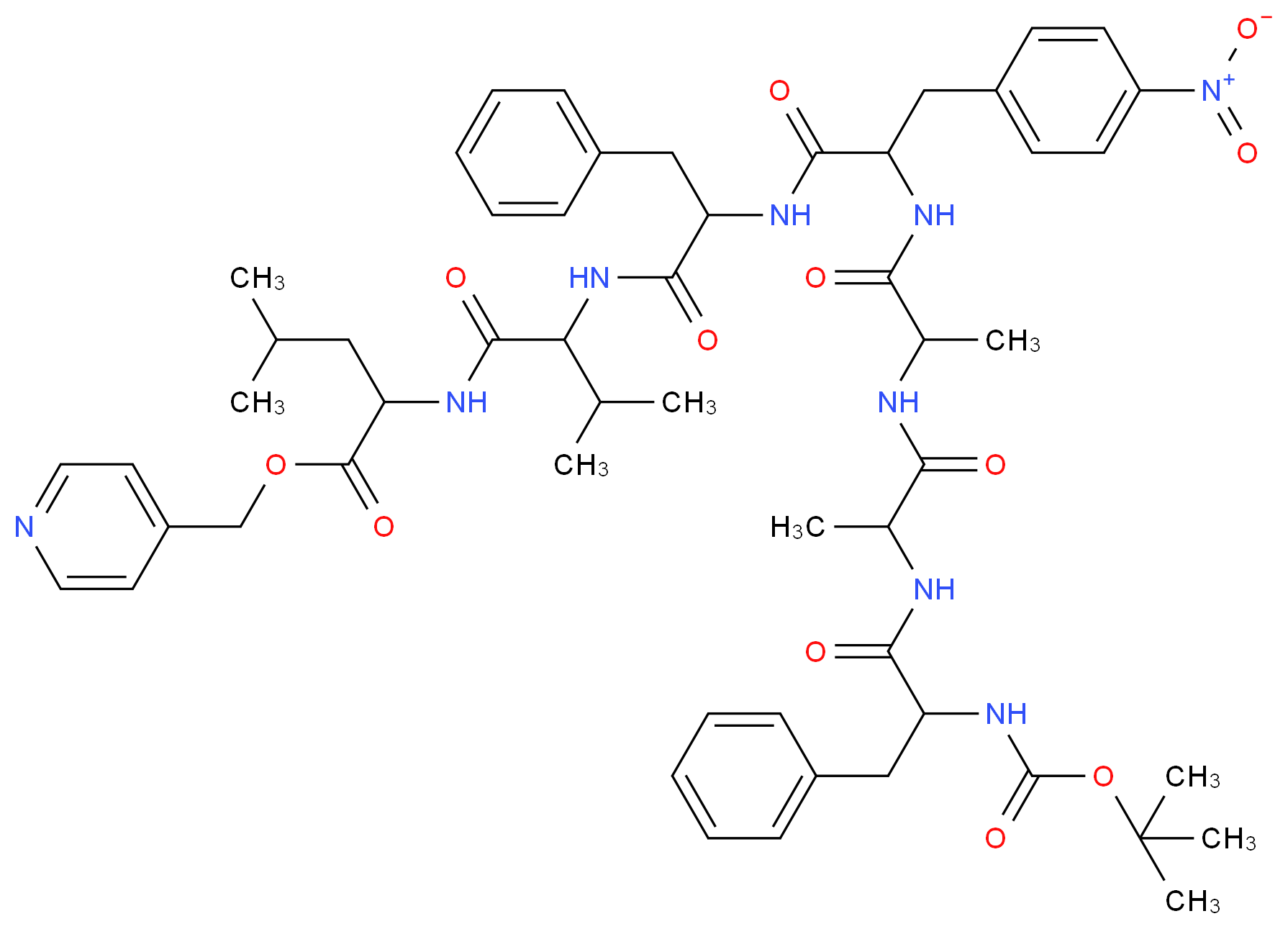 Boc-Phe-Ala-Ala-p-Nitro-Phe-Phe-Val-Leu 4-hydroxymethylpyridine ester_分子结构_CAS_86063-97-0)