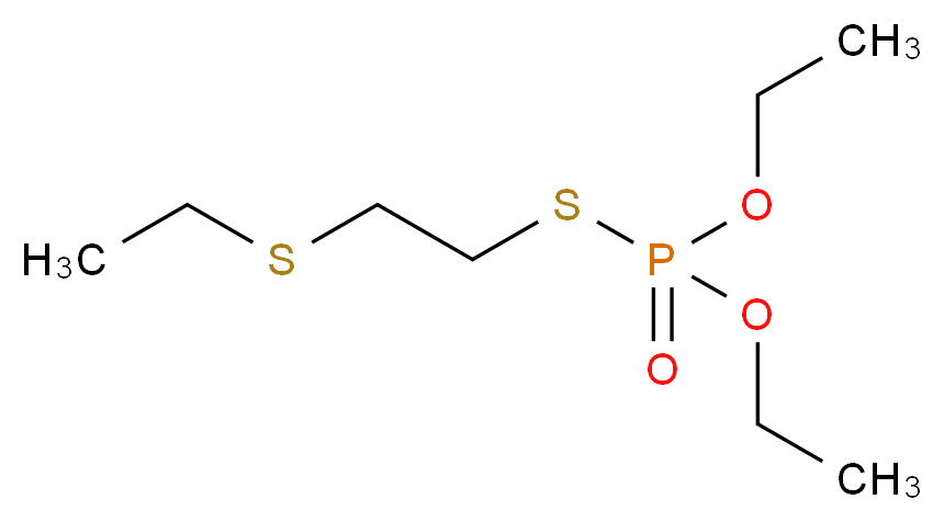 diethyl {[2-(ethylsulfanyl)ethyl]sulfanyl}phosphonate_分子结构_CAS_126-75-0